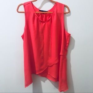 Zac and Rachel Coral Cross Blouse